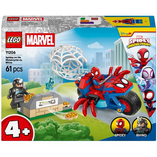 Spidey sur sa moto contre Rhino - LEGO Marvel